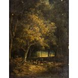 John Laporte (British, 1761-1839) 'In Windsor Great Park, Berkshire' oil on panel, signed lower