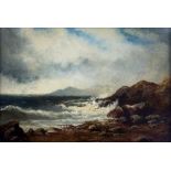 attributed to John Syer (Warwickshire, 1815-1885) A stormy seascape oil on board, unsigned 12 x