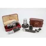 A Leica IIIF Rangefinder camera c.1956, impressed 'Leica D.B.P. Ernst Leitz G.M.B.H. Wetzlar,