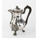 A Continental silver coffee pot, 19th century