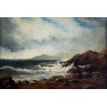 attrributed to John Syer (Warwickshire, 1815-1885), A stormy seascape, oil on board, unsigned, 12