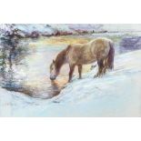 Neil Forster (British, b.1940), 'Winter Drink', pastel, signed lower left, 21 x 27in. (53.5 x 68.