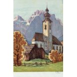 Engelbert Lap (Austrian, 1886-1970), An Alpine village church