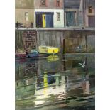 Harry Fred Darking (British, 1911-1999), 'The Yellow Boat, Mevagissey'