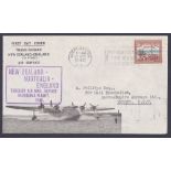 New Zealand : 1940 27th April, inaugural through airmail service to England via Australia. Special