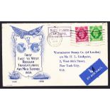 GREAT BRITAIN : 1939 first flight cover from London to New York, First East to West service.