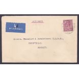 Great Britain 1936 airmail cover from London to Nurnberg Germany.