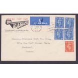 Greta Britain : 1951 airmail cover from Finsbury Park to Montreal Canada, advertising ''At A