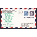 1946 First Clipper airmail cover from Limerick to Brussells. Dated 16th June 1946.