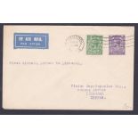 Great Britain : 1932 15th April, first flight airmail cover to Limassol, Cyprus by Imperial airways.