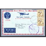 New Guinea : 1934 30th July, New Guinea to Australia first airmail flight cover. Aattractive