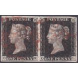 STAMPS : 1840 Penny Black , plate 6 supe