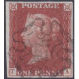 STAMPS : 1841 Penny Red plate 43 (TA) ve