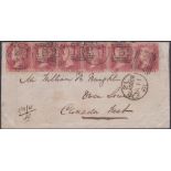 1861 Penny Reds on cover from Glasgow to
