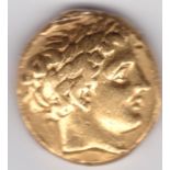 Solid Gold ancient Greek coin. Macedon Stater, dating from King Philip II who was the father of