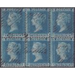 STAMPS : 1858 Two Penny Blue plate 9 fin