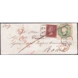 1855 very fine small envelope sent from
