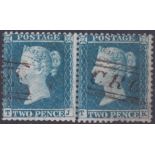 STAMPS : 1855 Two Penny Blue plate 5, fi