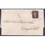 1840 Penny Black plate 4 (BG) . Fine 4 m