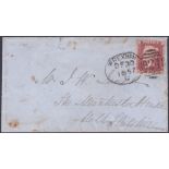 1857 WREXHAM Spoon cancel. Scarce postma