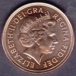 2003 Full Gold Sovereign (ef), appears u