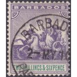BARBADOS STAMPS : 1903 2/6d violet & gre