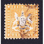 WURTTEMNERG, 1863-64 18k orange fine use