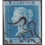 STAMPS : 1841 Two Penny Blue plate 3 (AC