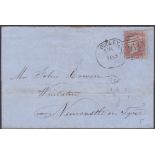 1857 DUDLEY spoon cancel on wrapper to N
