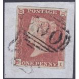 STAMPS : 1841 Penny Red on piece, cancel