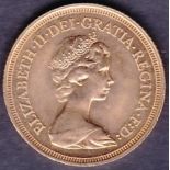 1974 Full Gold Sovereign (vf) housed in