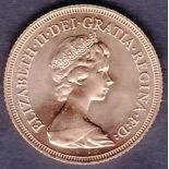 1981 Full Gold Sovereign (vf) in plastic