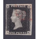 STAMPS : 1840 Penny Black, intense black