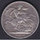 1892 QV Silver Crown, fine condition.