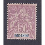 INDO-CHINA STAMPS , 1896 5f mauve/pale l