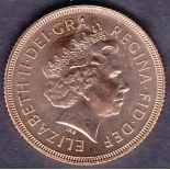 2001 Full Gold Sovereign (ef), appears u