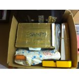 STAMPS : Rummage box of mixed world stam