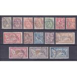 FRENCH POST OFFICES IN CRETE, 1902-3 fine used set of 15, SG 1-15. Cat £200