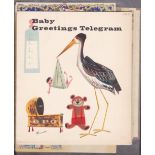 GPO GREETINGS TELEGRAMS, 1937 to 1960s selection of over 80 mint & used telegrams. Condition