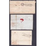 POSTAL HISTORY : Ship Letters : 4 different letters all bearing Ship Letter handstamps. Liverpool (