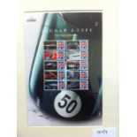 JOHN SURTEES signed Royal Mail special edition sheet celebrating the 50th Anniversary of the Jaguar.