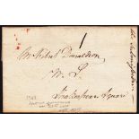 POSTAL HISTORY : 1788 entire wrapper with Bishop Mark cancel.