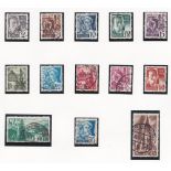 STAMPS : BADEN, used collection on album leaves with many useful items inc 1948 & 1949 definitive