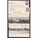 STAMPS : CAMEROUN, selection of four used postcards all franked with 10pf Yacht issue. One is