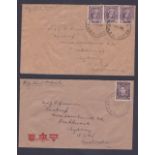 POSTAL HISTORY : AUSTRALIA, Occupation of Japan, 1946 two airmail covers with 'R.A.A.F. Japan'