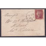1859 BALLYMONEY spoon cancel irish type on envelope to Kilcock Kildare. 20th September 1859.