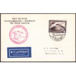 1930 Graf Zeppelin Europe Pan-America flight (S 57F). Card franked with 4 RM Sudamerikafahrt