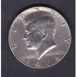 1964 USA silver half dollar.
