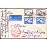 1930 Graf Zeppelin Pan America flight (S 57P). Cover franked with two 2 RM (wmk sideways) & two 4 RM