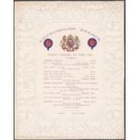 Buckingham Palace music performance 13th June 1890, detailed on a very fine lace bordered folder.